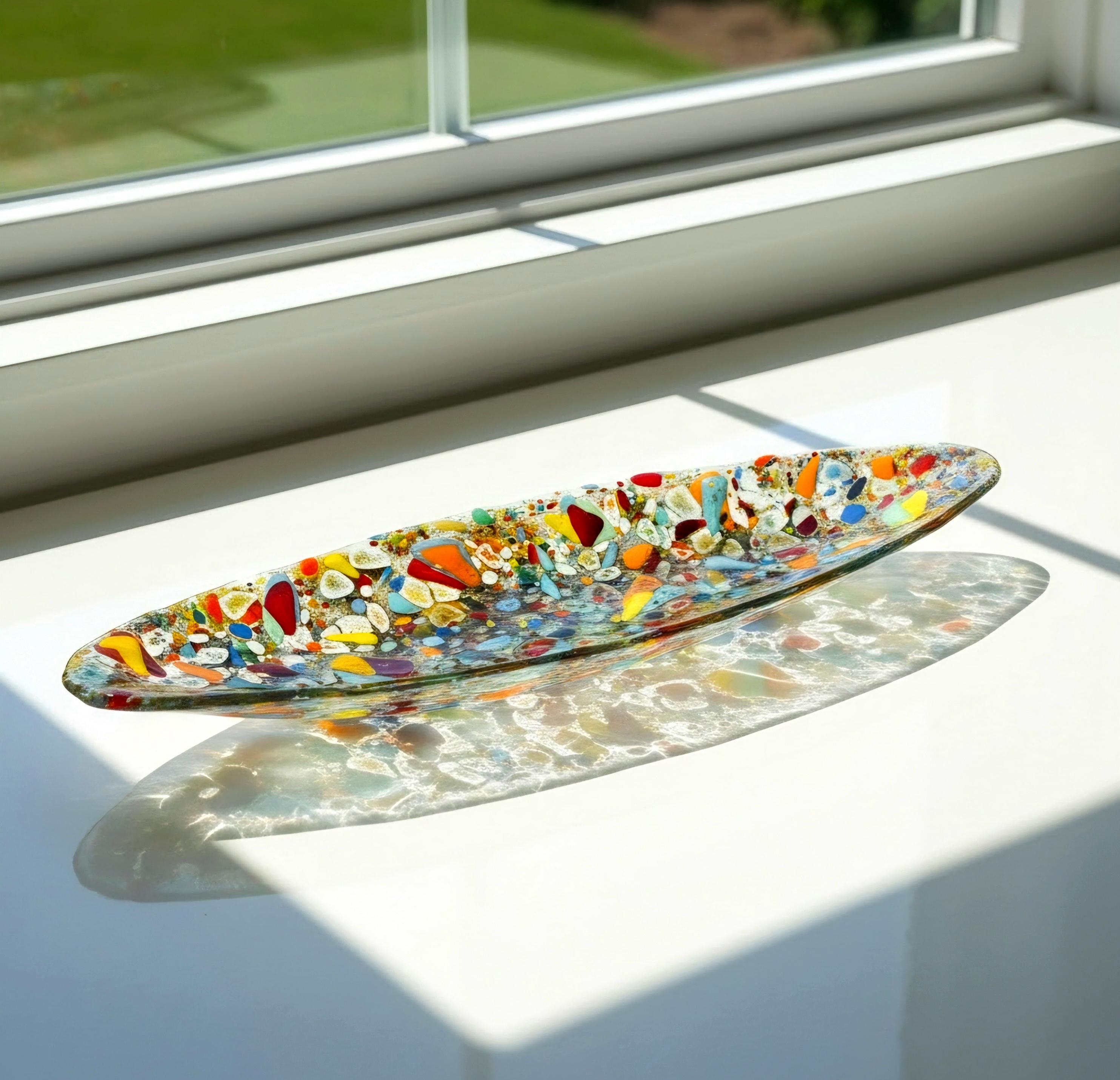 Fused Glass Art Platter - Etsy