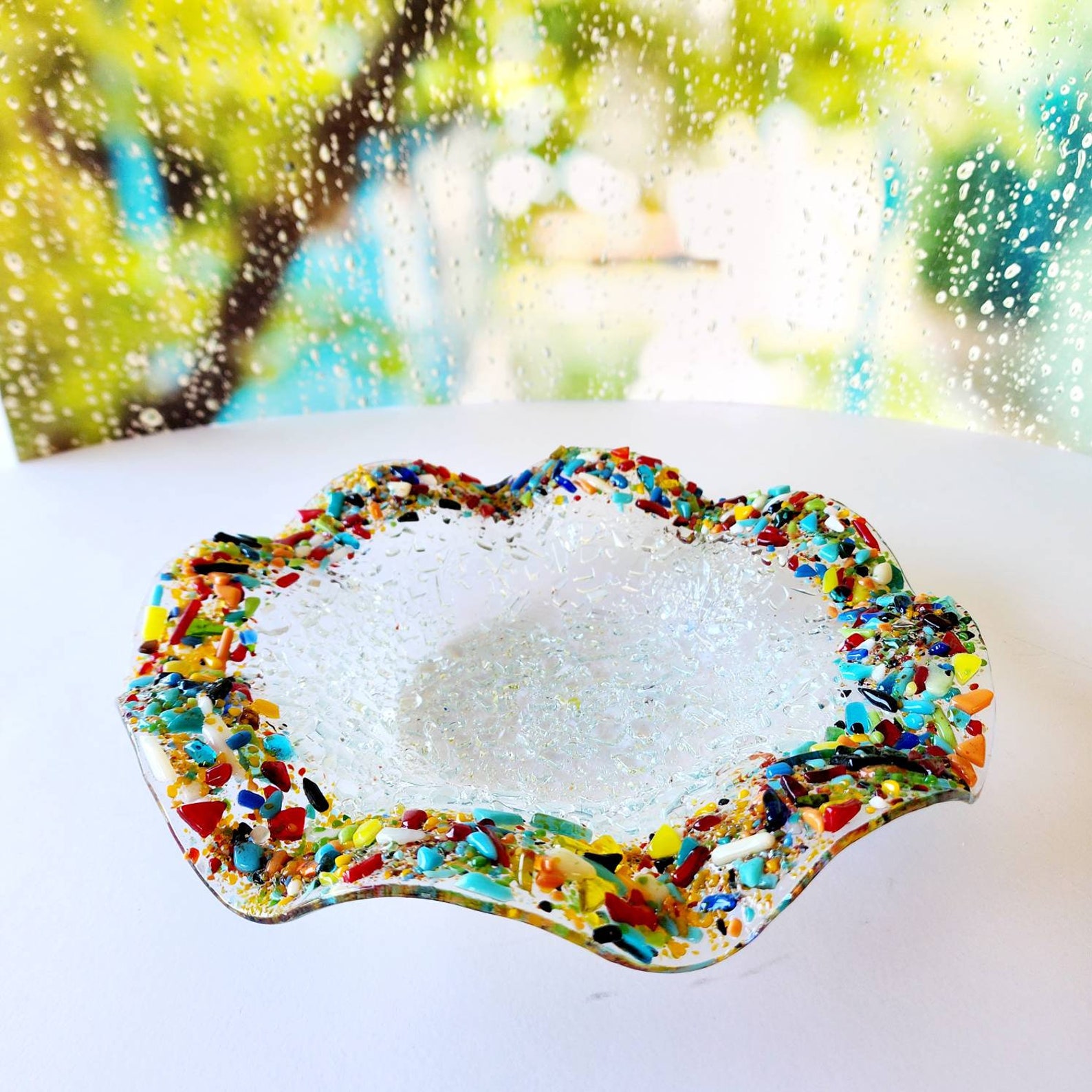 Fused Glass Bowlglass Bowl Table Decor fused Glass Art Etsy