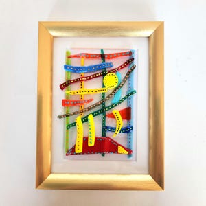 Framed glass art wall decor, Entryway wall art, Contemporary glass art, Unique home wall decor, Gift idea, Modern abstract  wall decoration