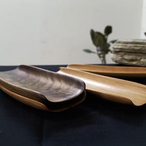 Handmade Walnut Tea Tray: Elegant Wood Serving Tray