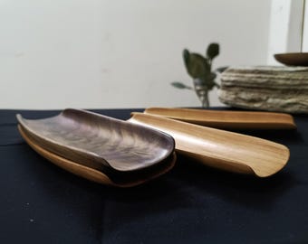 Handmade Walnut Tea Tray: Elegant Wood Serving Tray
