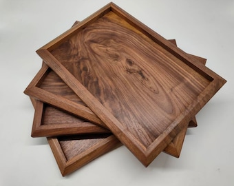 Wooden trays, walnut trays, square trays, tabletop storage, decorations, wooden gifts