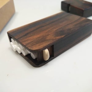 Set di scatole per sigarette artigianali da dieci pacchetti - Porta sigarette in legno unico