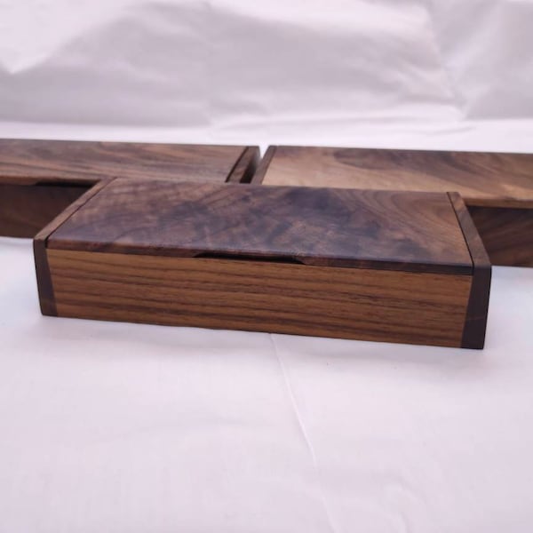 Walnut pencil box, pencil box, jewelry box, stationery box, storage box，wooden box