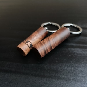 Handmade walnut keychain - a thoughtful gift for him or her