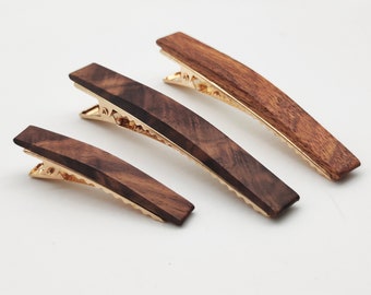 Wooden hair clips, long hair clips, Mother's Day gifts, wedding gifts, hair accessories.