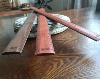 Unique Handmade Walnut Ruler - Eco-Friendly Desk Accessories
