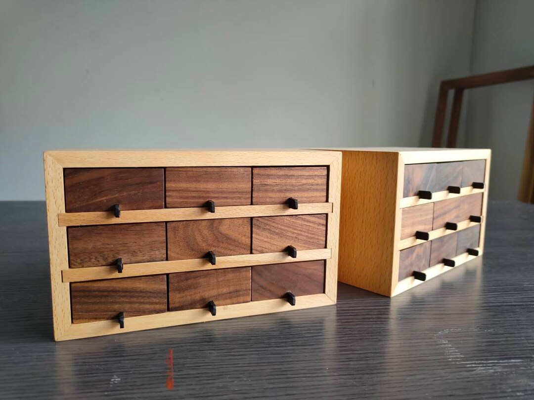 Vintage Jewelry Box and Drawer Cabinet Set - Rustic Storage Solutions ...