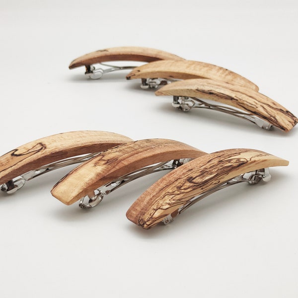 Barrettes à cheveux en bois， Barrettes à cheveux longues en bois, barrettes à cheveux longues, barrettes à cheveux à ressort, cadeaux pour les mères, cadeaux pour les femmes.