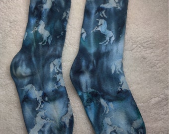 Kids Unicorn Tie Dye Socks