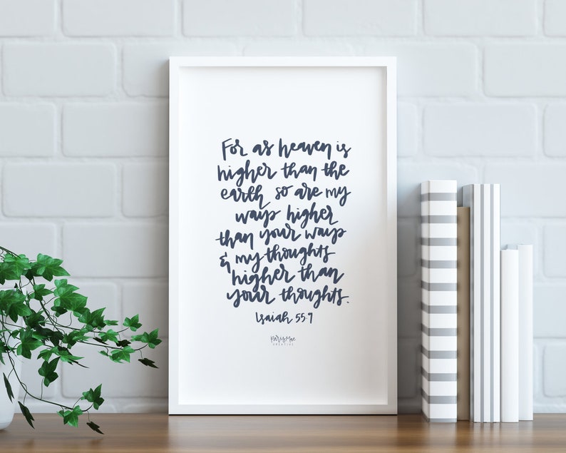 Isaiah 55:9 Printable | Etsy