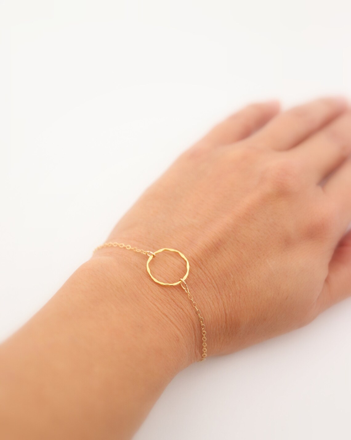 Karma Bracelet Rose Gold Circle Bracelet Eternity Bracelet Etsy