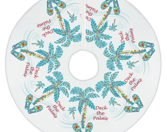 deck the palms christmas tree skirt coastal tree skirt tropical tree skirt - Coastal Christmas Tree Skirt deck the palms christmas tree skirt coastal tree skirt tropical tree skirt - Coastal Christmas Tree Skirt
