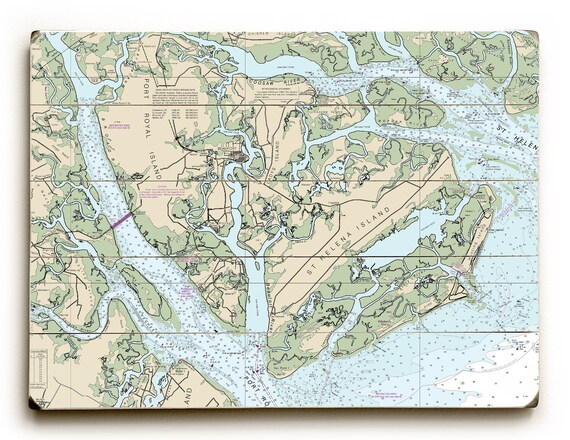 pix St Helena Island Sc Map sc port royal island st helena island fripp island etsy