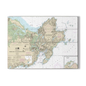 Wa Bremerton Bainbridge Island Seattle Wa Nautical Chart Etsy