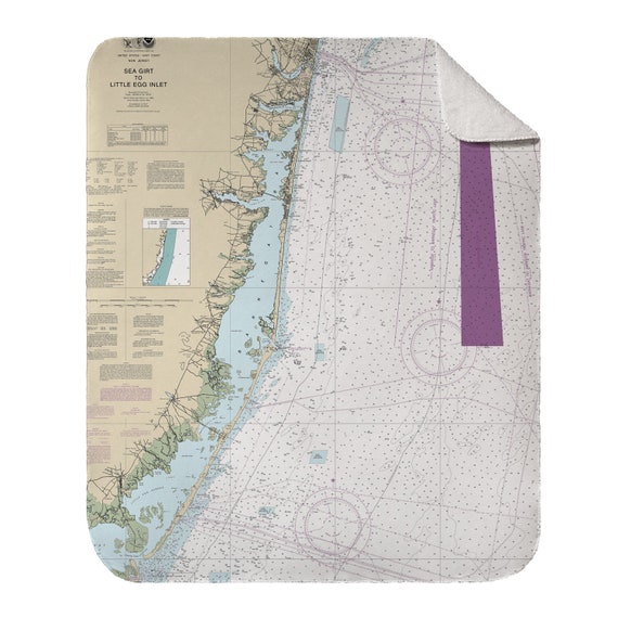 Barnegat Bay Nautical Chart Nj: Sea Girt To Little Egg Inlet Barnegat Bay Nj Nautical | Etsy Ireland