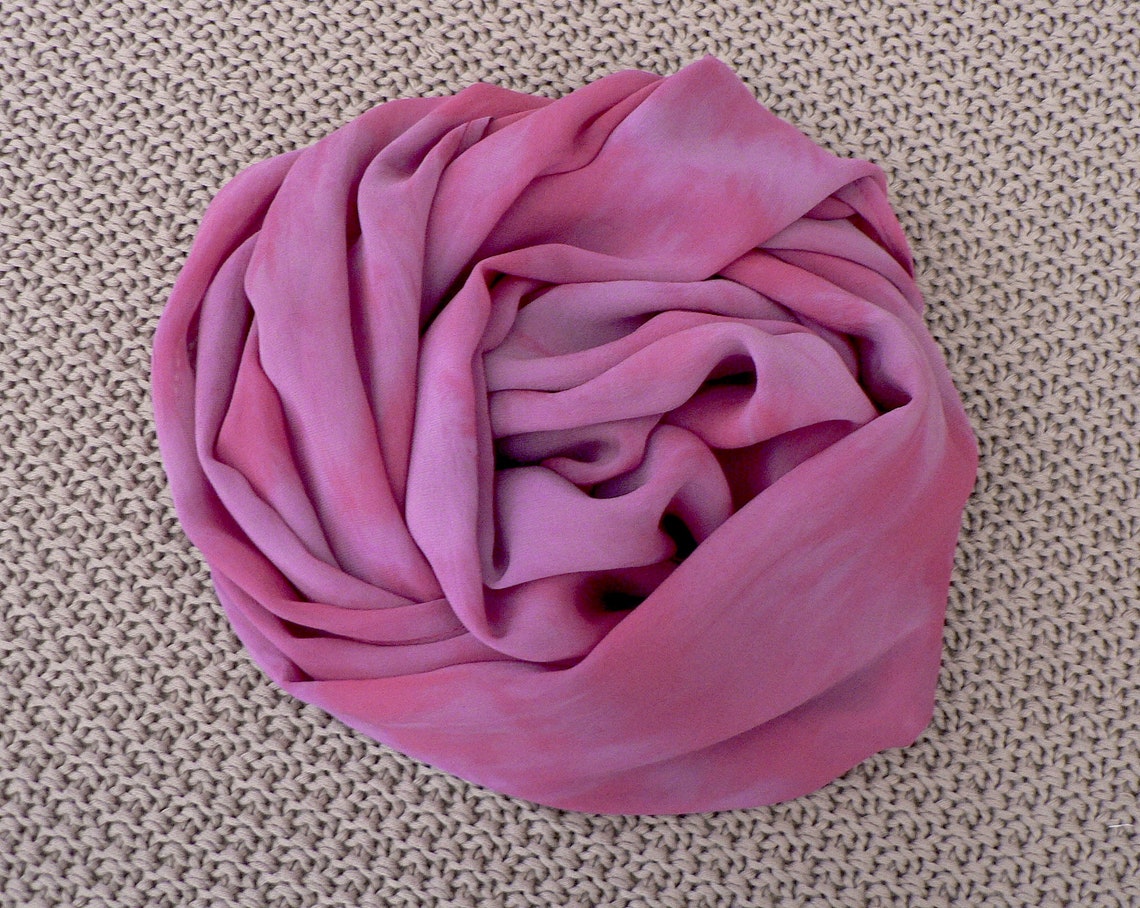 Pink Coral Leopard Sheer Silk Georgette Scarf