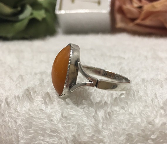 Wonderful Vintage Solid 830 Silver and Butterscot… - image 7