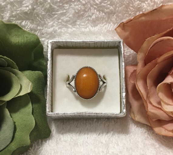 Wonderful Vintage Solid 830 Silver and Butterscot… - image 5