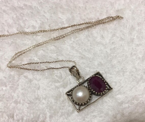 Vintage Solid Silver-Rectangular Shaped ABSTRACT … - image 4