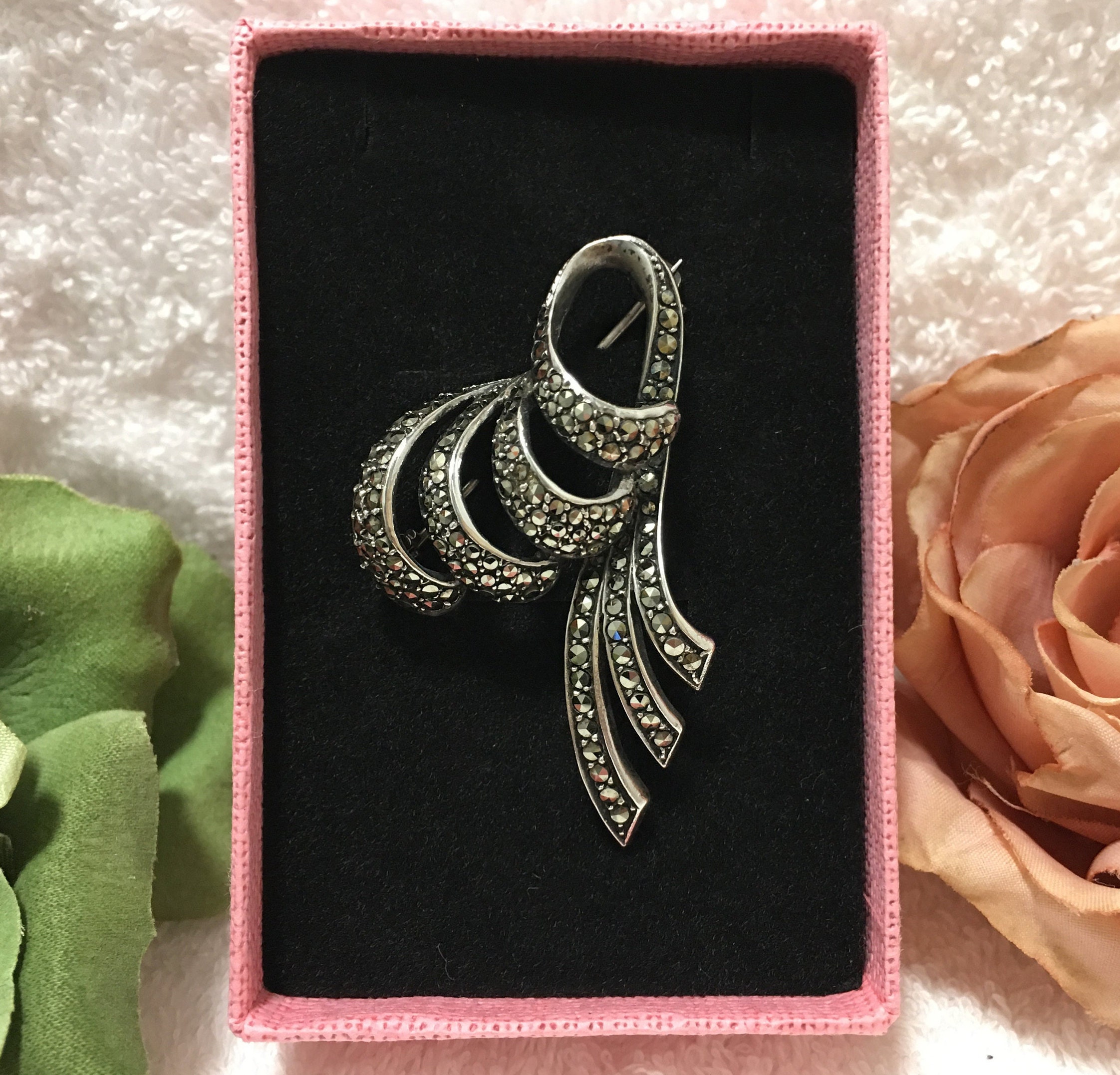 アールデコ　ブローチ　アンティーク　STERLING SILVER 素晴らしい品質のヴィンテージアールデコ1950年代スターリング