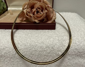 Absolutely Stunning Vintage 9ct Yellow & White GOLD Omega COLLAR Necklace-Two Tone GOLD Design-31.93 grams of Gold-Italian-43cm or 17" long