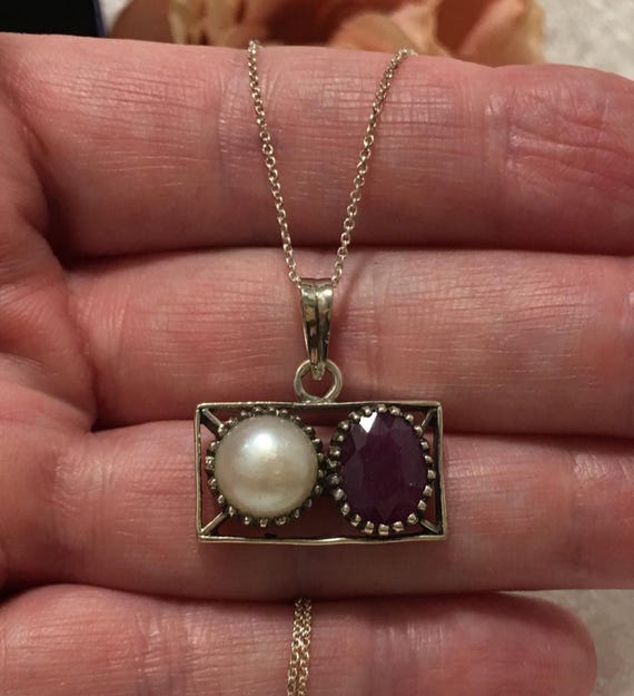 Vintage Solid Silver-Rectangular Shaped ABSTRACT … - image 2