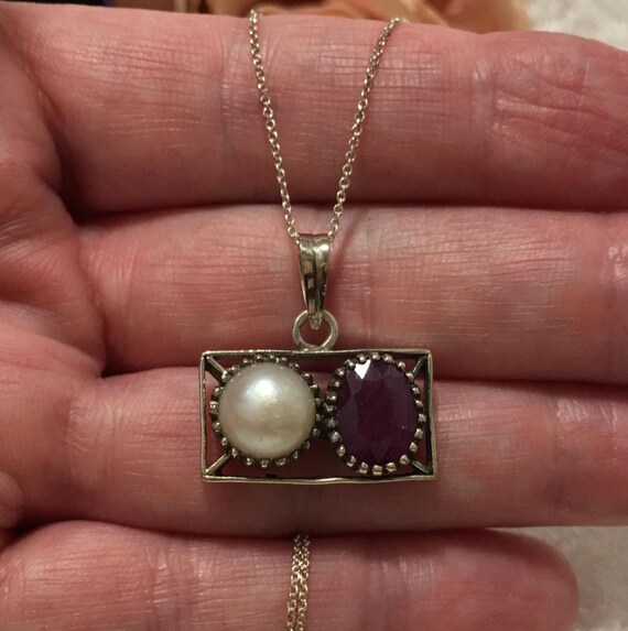 Vintage Solid Silver-Rectangular Shaped ABSTRACT … - image 7