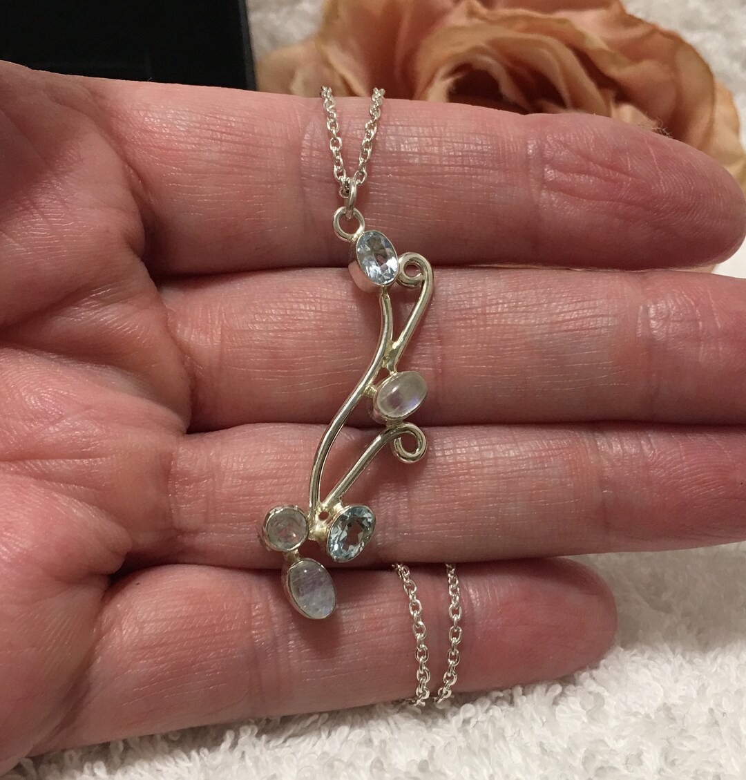 925 Argento Sterling i Love You Del Luna E Retro Collana