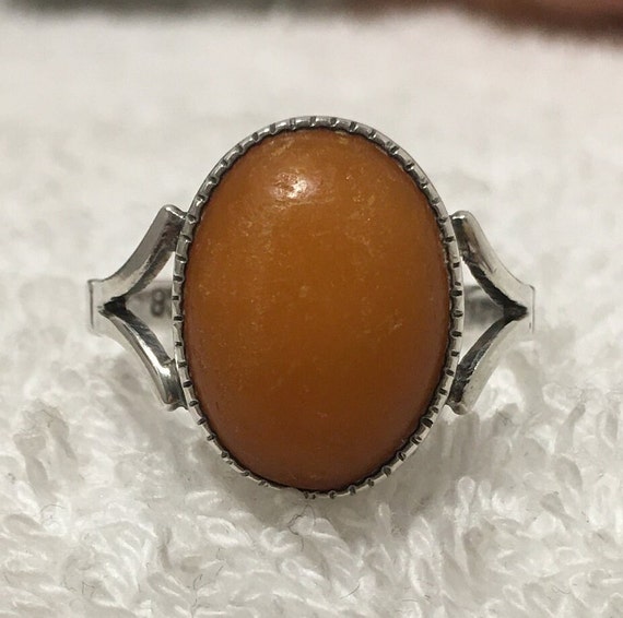 Wonderful Vintage Solid 830 Silver and Butterscot… - image 4