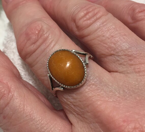 Wonderful Vintage Solid 830 Silver and Butterscot… - image 6