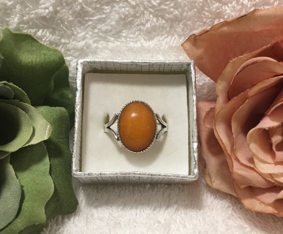 Wonderful Vintage Solid 830 Silver and Butterscot… - image 3