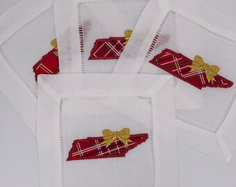 Tennessee Holiday Linen Cocktail Napkins