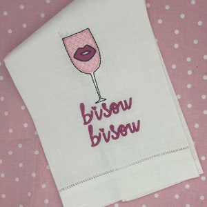 Bisou Bisou ROSÉ Wine Guest Towel | Valentine’s Day | Gift | Feb 14 |
