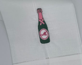 Champagne Monogram Hand Towel | Guest Towel | Gift | Hostess Gift | Personalized