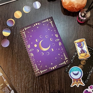 Lunar Planner Undated Moon Cycle Witchy Journal Wicca Magic Manifesting Astrology Female Personal Diary Spellbook Gratitude Self Love