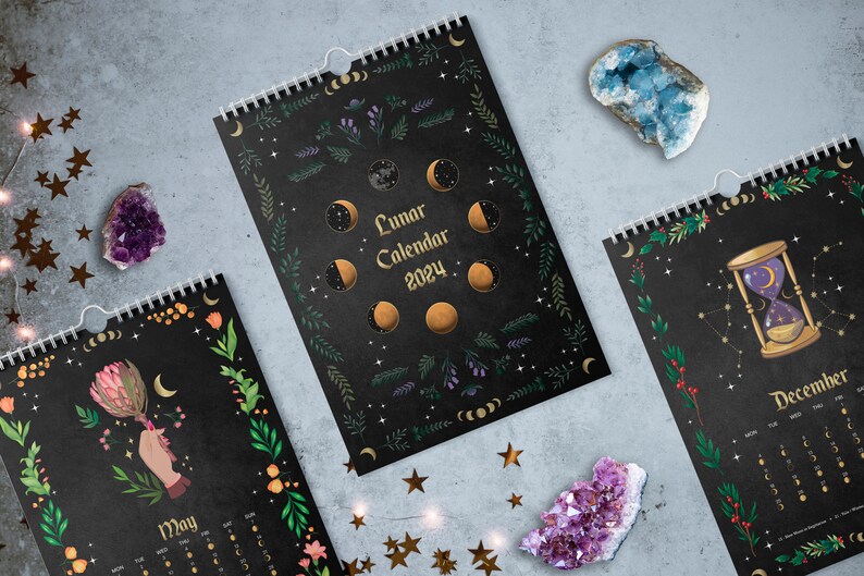 Printable Lunar Calendar 2024 Moon Phases Astrology Zodiac Calendar