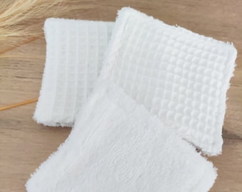 Organic soft towel washable wipe and white honeycomb sponge