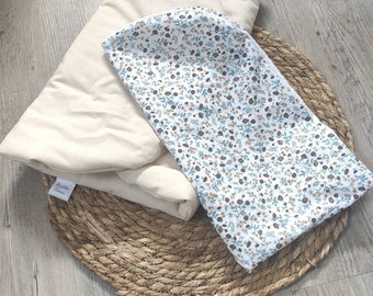 Topponcino Montessori et sa housse coton bio liberty Elisa