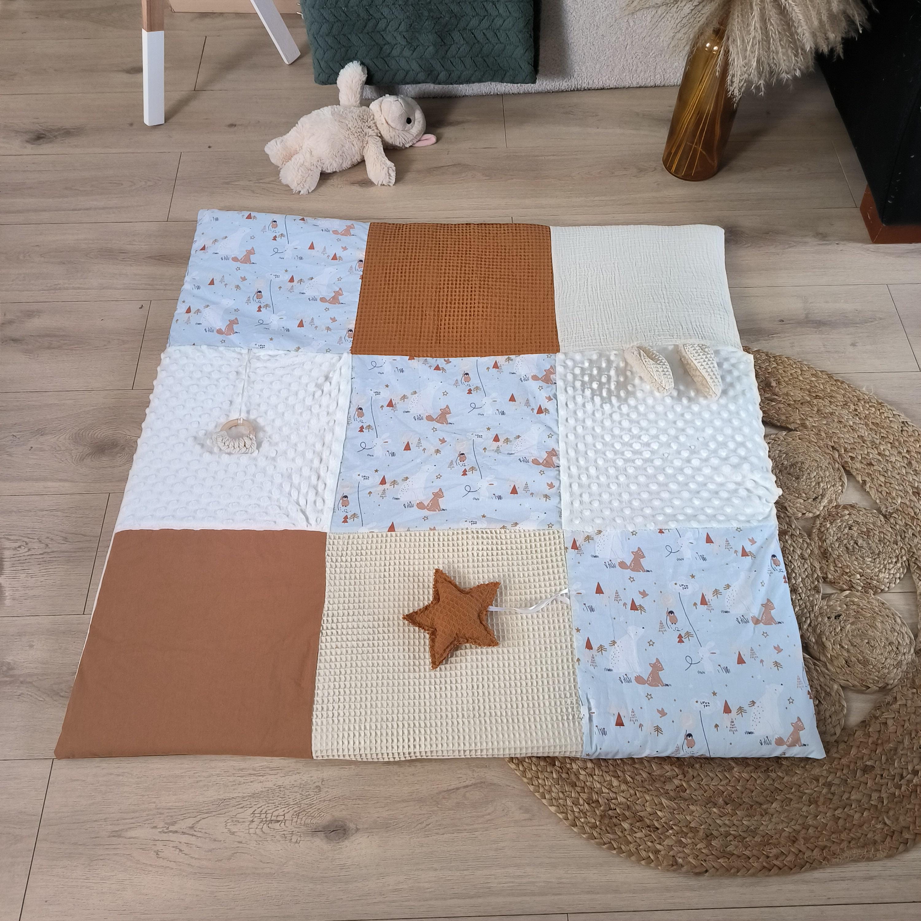 Tappeto rotondo cameretta bambini zoo animali beige grigio :: Easy Home Store