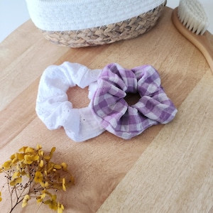 Fabric scrunchie, chic women&#39;s scrunchie, double gauze girl, hair accessory, fashion,