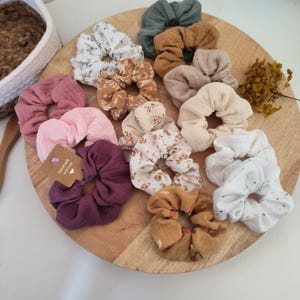 Fabric scrunchie, chic women&#39;s scrunchie, double gauze girl, hair accessory, fashion,