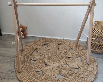 Montessori wooden activity arch for babies