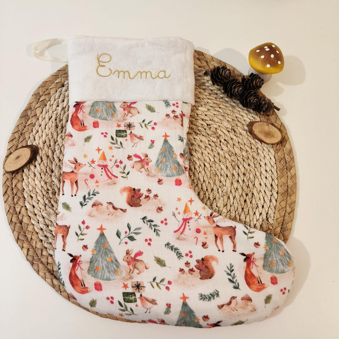 Bseical Chaussette De Noel Personnalisé, Chaussettes Noel A Broder, 4 PièCes Chaussette De Noel A Suspendre