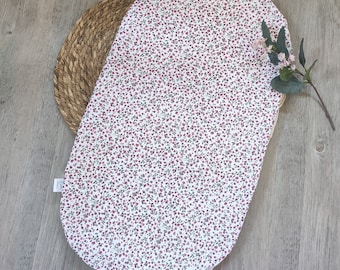 Housse pour topponcino liberty cherry rose  coton bio