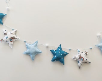 Garland stars baby room decoration