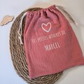 Personalized pouch with first name, nursery bag, nanny pouch, small spare bag, gift, color and pattern of your choice product logo