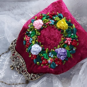Handcrafted embroidered designer bag.