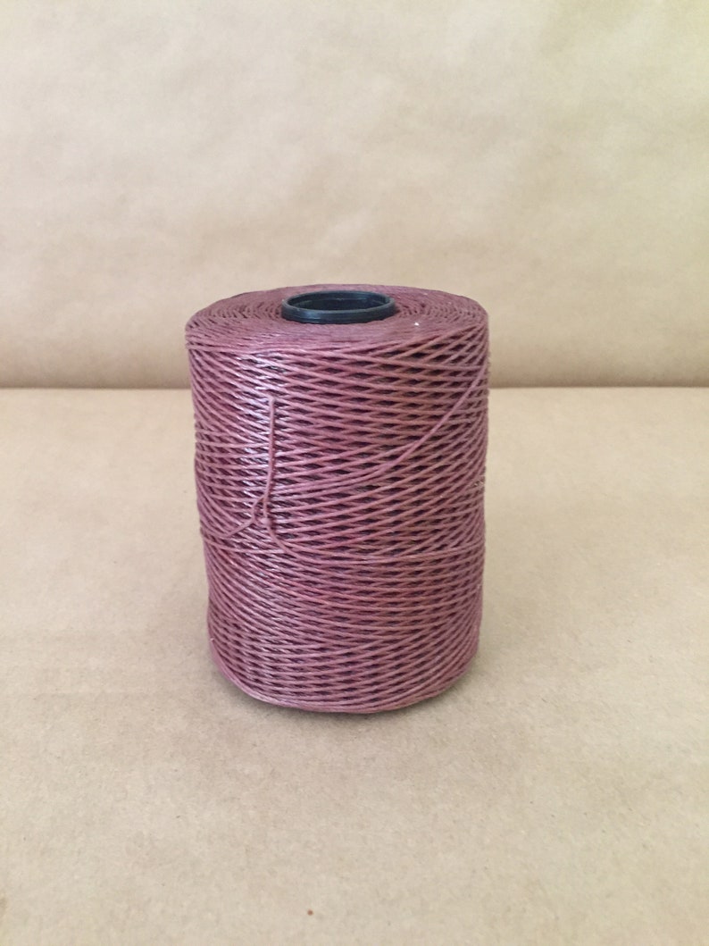 New 500 Meters Spool of 1.0 mm Brown Waxed Thread for Leather Hand Sewing