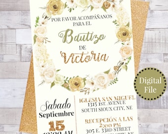 bautizo invitations etsy